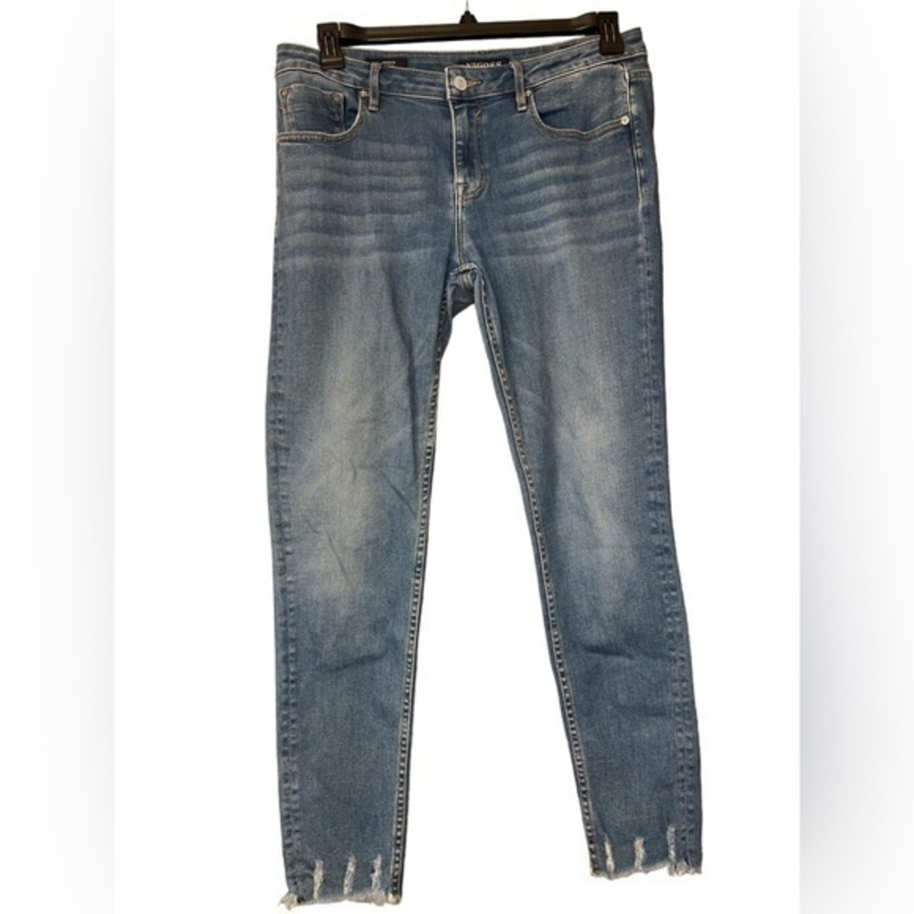 Vigoss Women’s Jagger Skinny Blue Jeans W30 L29 Classic Fit Stretch Raw Hem